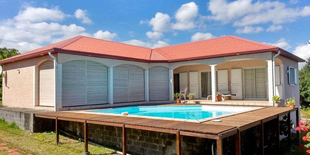Store mauricien ceruse blanc
